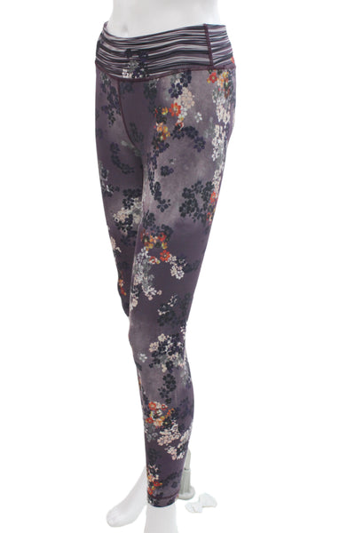 With Womens Ankle Floral Leggings Multicolor Pull On 88% Polyester Size XS