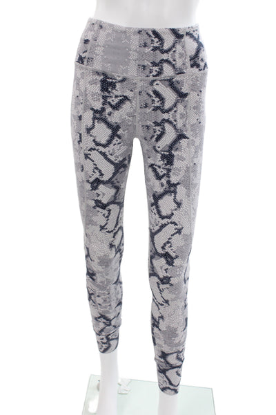 Varley Women Ankle Animal Print Gray Leggings Size XS