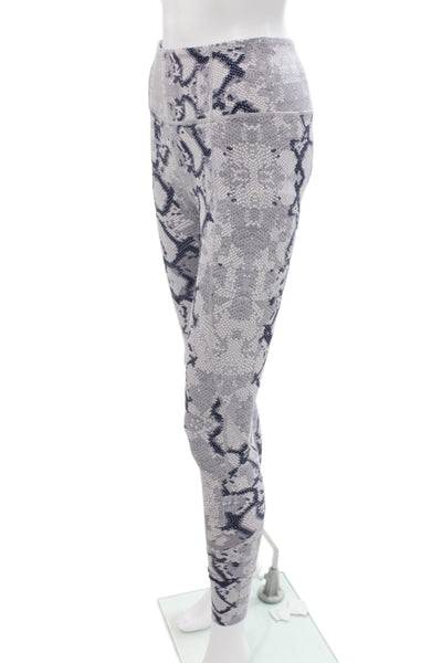 Varley Women Ankle Animal Print Gray Leggings Size XS