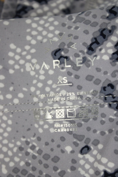 Varley Women Ankle Animal Print Gray Leggings Size XS