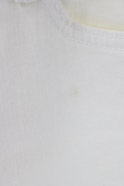 Mother Womens Flared Jeans White High Rise Cotton Button Size 24