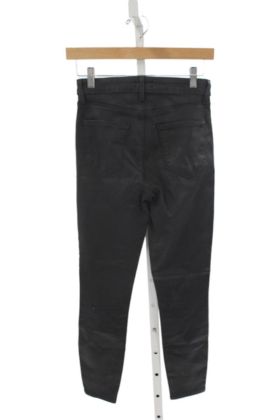 L'Agence Women Black Skinny Jeans High Rise Modal Button Size 26