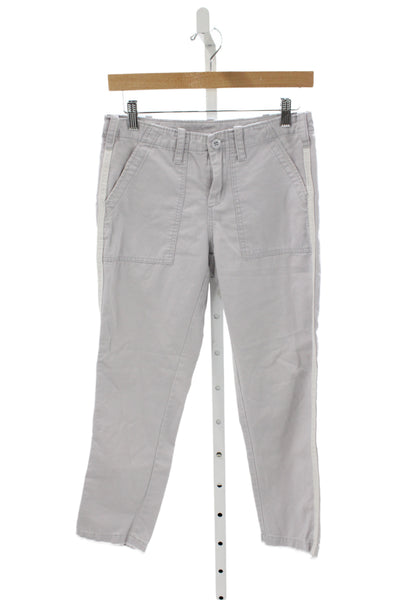 G1 All Purpose Goods Women Cropped High Rise Gray Cotton Pants Size 0