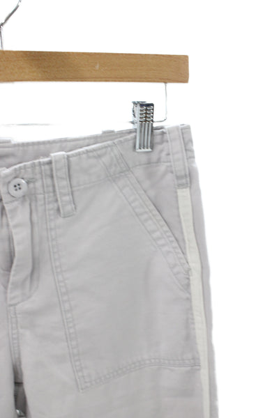G1 All Purpose Goods Women Cropped High Rise Gray Cotton Pants Size 0