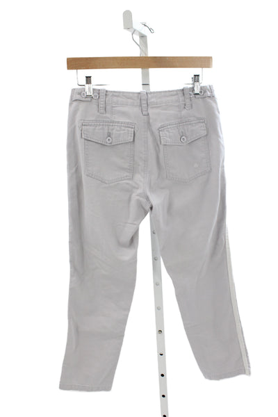 G1 All Purpose Goods Women Cropped High Rise Gray Cotton Pants Size 0