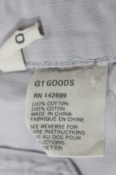 G1 All Purpose Goods Women Cropped High Rise Gray Cotton Pants Size 0
