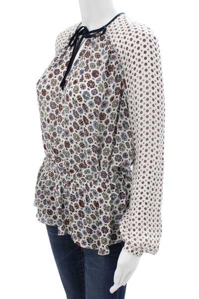 Derek Lam 10 Crosby Women Silk Geometric Tunic Multicolor Size 0