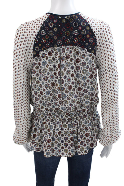 Derek Lam 10 Crosby Women Silk Geometric Tunic Multicolor Size 0