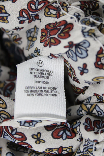 Derek Lam 10 Crosby Women Silk Geometric Tunic Multicolor Size 0