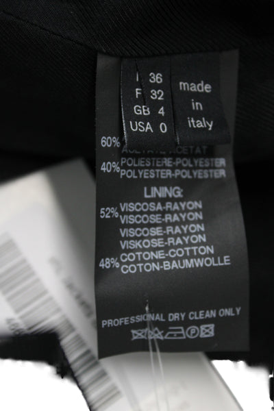Derek Lam Women Basic Jacket Black Buckle Long Sleeve 60% Acetate Size 0