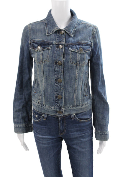 J Crew Womens Blue Denim Basic Jacket Size XS