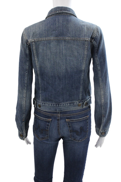 J Crew Womens Blue Denim Basic Jacket Size XS