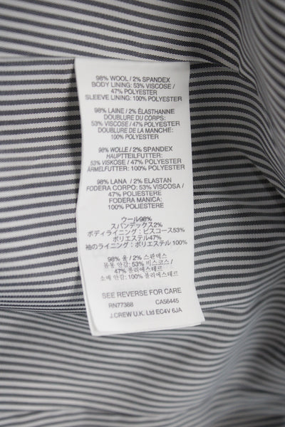 J Crew Womens Basic Jacket Blue Wool Button Size 4
