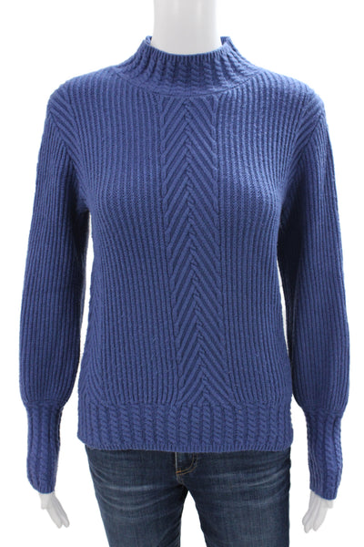 Philosophy By Republic Women Blue Mockneck Pullover Long Sleeve Size XS