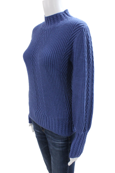 Philosophy By Republic Women Blue Mockneck Pullover Long Sleeve Size XS