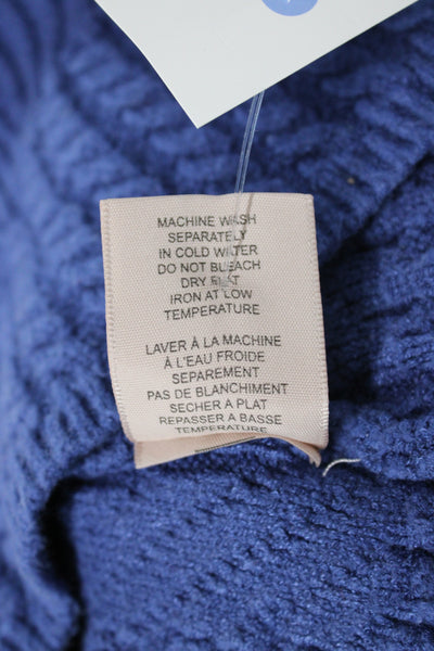 Philosophy By Republic Women Blue Mockneck Pullover Long Sleeve Size XS
