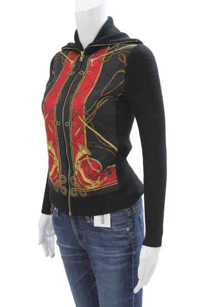 Lauren Ralph Lauren Women Quilted Silk Black Jacket Long Sleeve Size PP