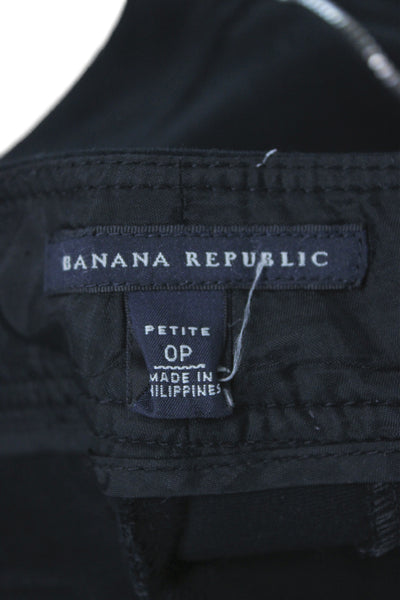 Banana Republic Womens Petites Dress Pants Black Size 0P