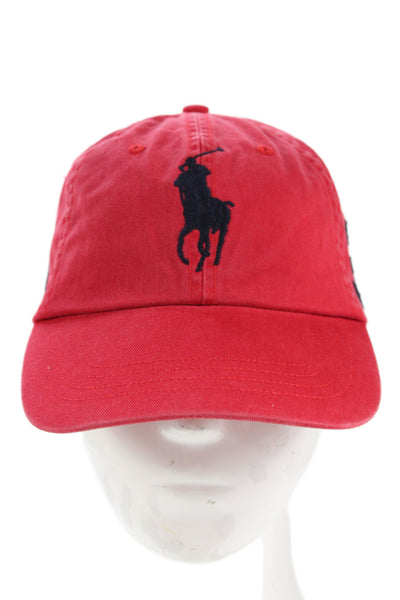 Polo Ralph Lauren Womens Logo Baseball Cap Hat Red Navy Blue Size One Size