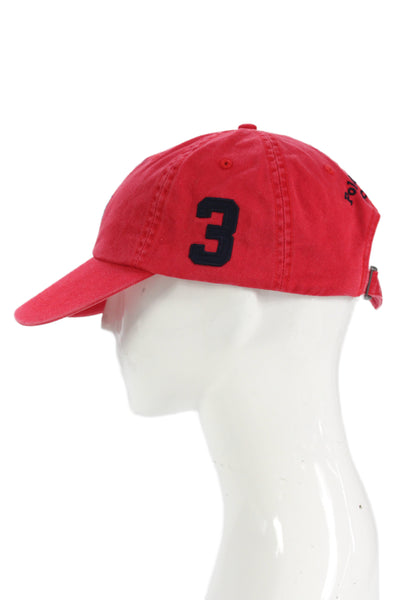 Polo Ralph Lauren Womens Logo Baseball Cap Hat Red Navy Blue Size One Size