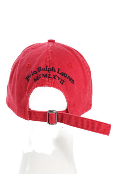 Polo Ralph Lauren Womens Logo Baseball Cap Hat Red Navy Blue Size One Size