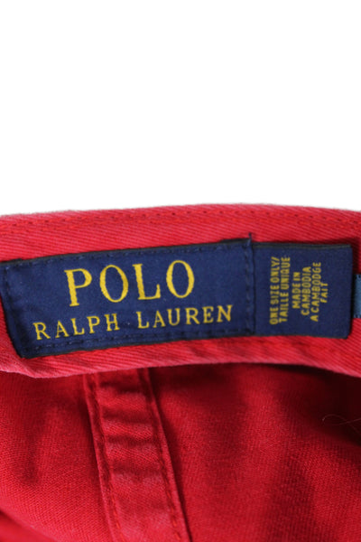 Polo Ralph Lauren Womens Logo Baseball Cap Hat Red Navy Blue Size One Size