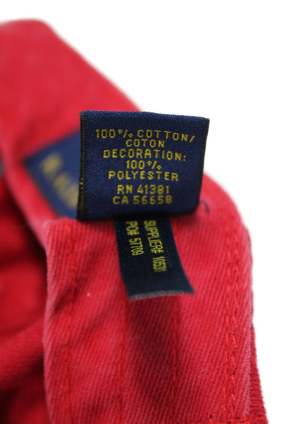 Polo Ralph Lauren Womens Logo Baseball Cap Hat Red Navy Blue Size One Size