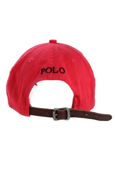 Polo Ralph Lauren Womens Baseball Cap Hat Red Navy Blue Cotton Size One Size