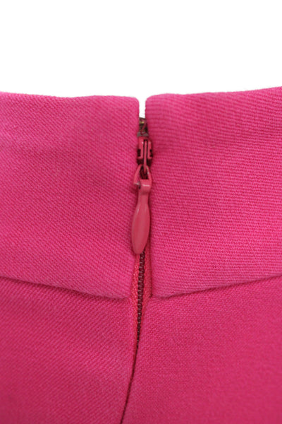J Crew Womens Ankle Pants Pink Cotton Zip Solid Size 00