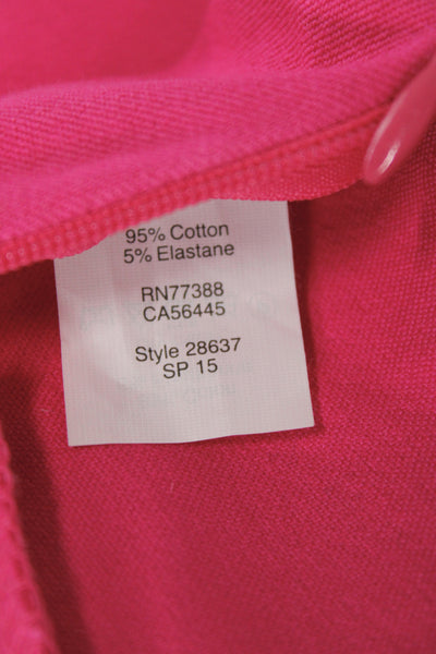 J Crew Womens Ankle Pants Pink Cotton Zip Solid Size 00