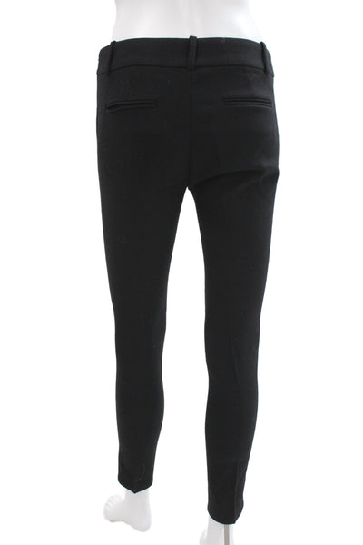 J Crew Womens Dress Pants Black Wool Zip Inseam 27 Size 00