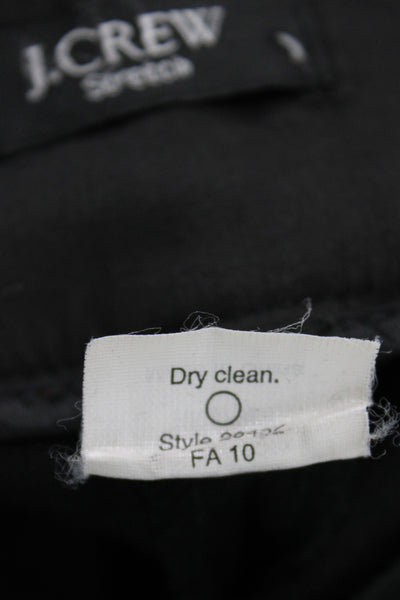 J Crew Womens Dress Pants Black Wool Zip Inseam 27 Size 00