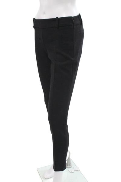 J Crew Women Dress Pants Black Wool Blend Zip Inseam 28 Size 00