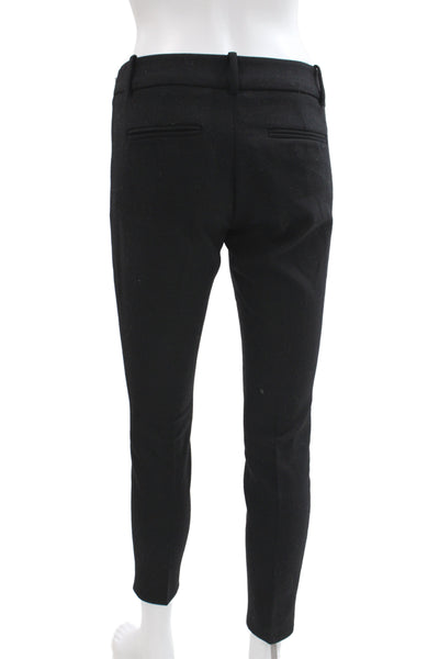 J Crew Women Dress Pants Black Wool Blend Zip Inseam 28 Size 00