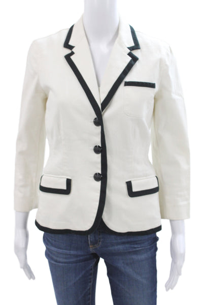 Lauren Jeans Company Women Basic Jacket White Cotton Long Sleeve Size S