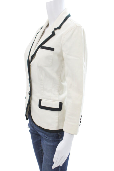 Lauren Jeans Company Women Basic Jacket White Cotton Long Sleeve Size S
