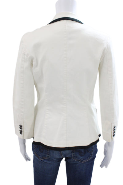 Lauren Jeans Company Women Basic Jacket White Cotton Long Sleeve Size S