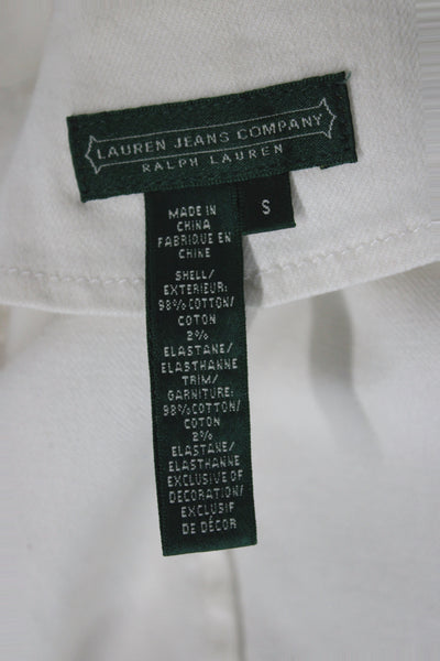 Lauren Jeans Company Women Basic Jacket White Cotton Long Sleeve Size S