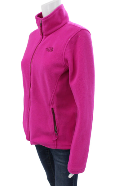 The North Face Women Pink Recycled Polyester Basic Jacket Long Sleeve Size S