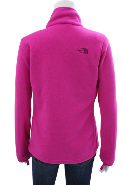 The North Face Women Pink Recycled Polyester Basic Jacket Long Sleeve Size S