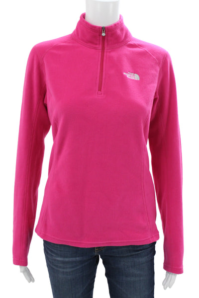 The North Face Womens Basic Pink Jacket Polyester Zip Petite Size S