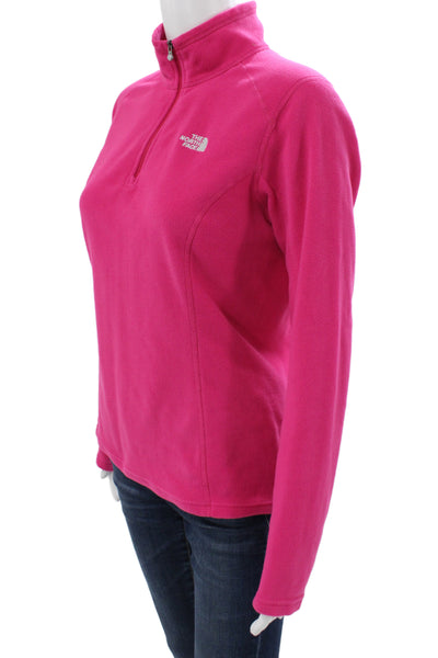 The North Face Womens Basic Pink Jacket Polyester Zip Petite Size S