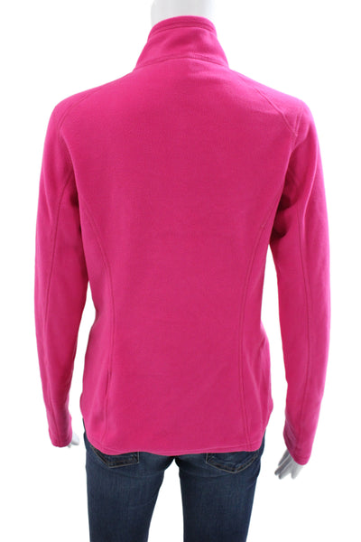 The North Face Womens Basic Pink Jacket Polyester Zip Petite Size S