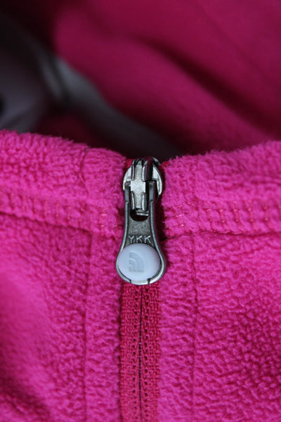 The North Face Womens Basic Pink Jacket Polyester Zip Petite Size S