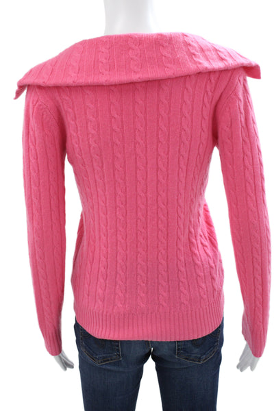 Lauren Ralph Lauren Women Pink Cashmere Pullover Collared Size XS