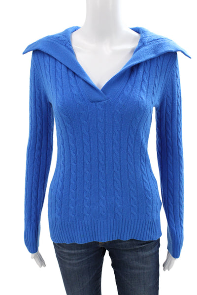 Lauren Ralph Lauren Women Cashmere Pullover Sweater Long Sleeve Blue Size XS