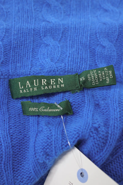 Lauren Ralph Lauren Women Cashmere Pullover Sweater Long Sleeve Blue Size XS