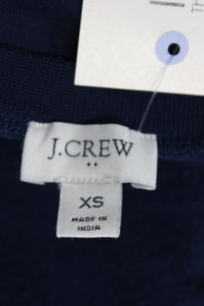 J Crew Womens Blue Crewneck Pullover Sweatshirt Long Sleeve Cotton Size XS