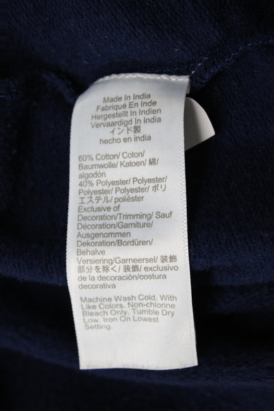 J Crew Womens Blue Crewneck Pullover Sweatshirt Long Sleeve Cotton Size XS
