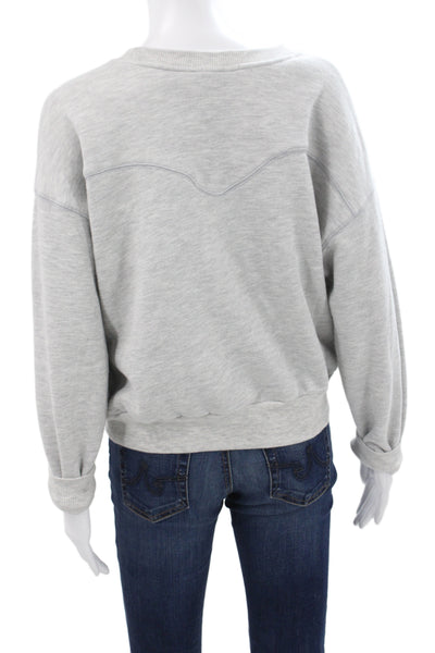 LNA Womens Pullover Gray Crew Neck Long Sleeve Size XS